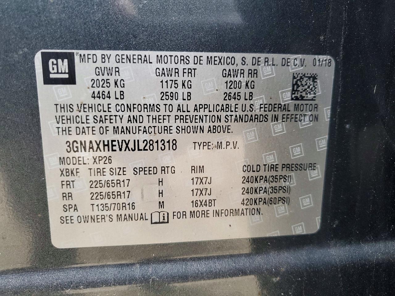 2018 CHEVROLET EQUINOX LS photo 13