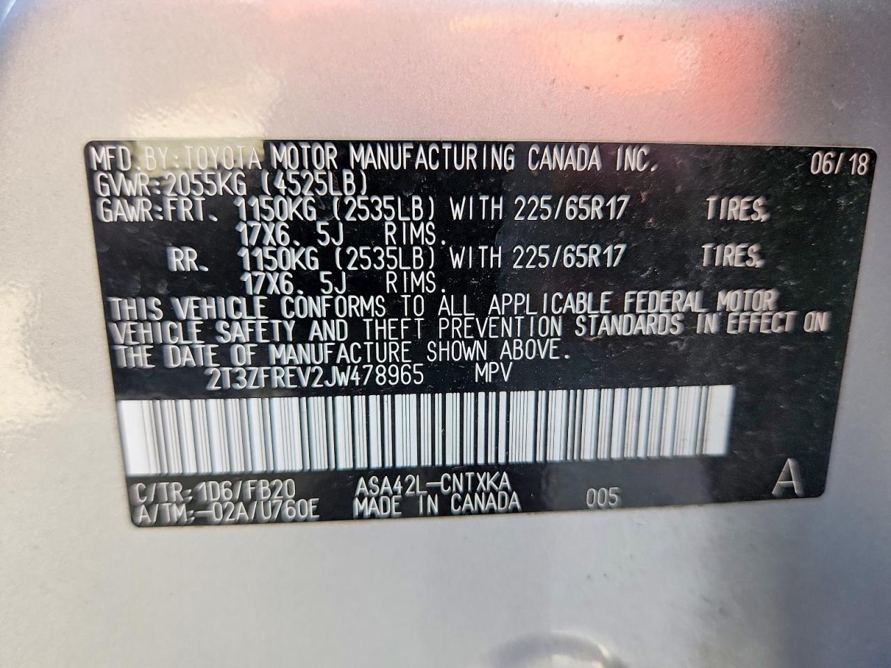 2018 TOYOTA RAV4 LE photo 13