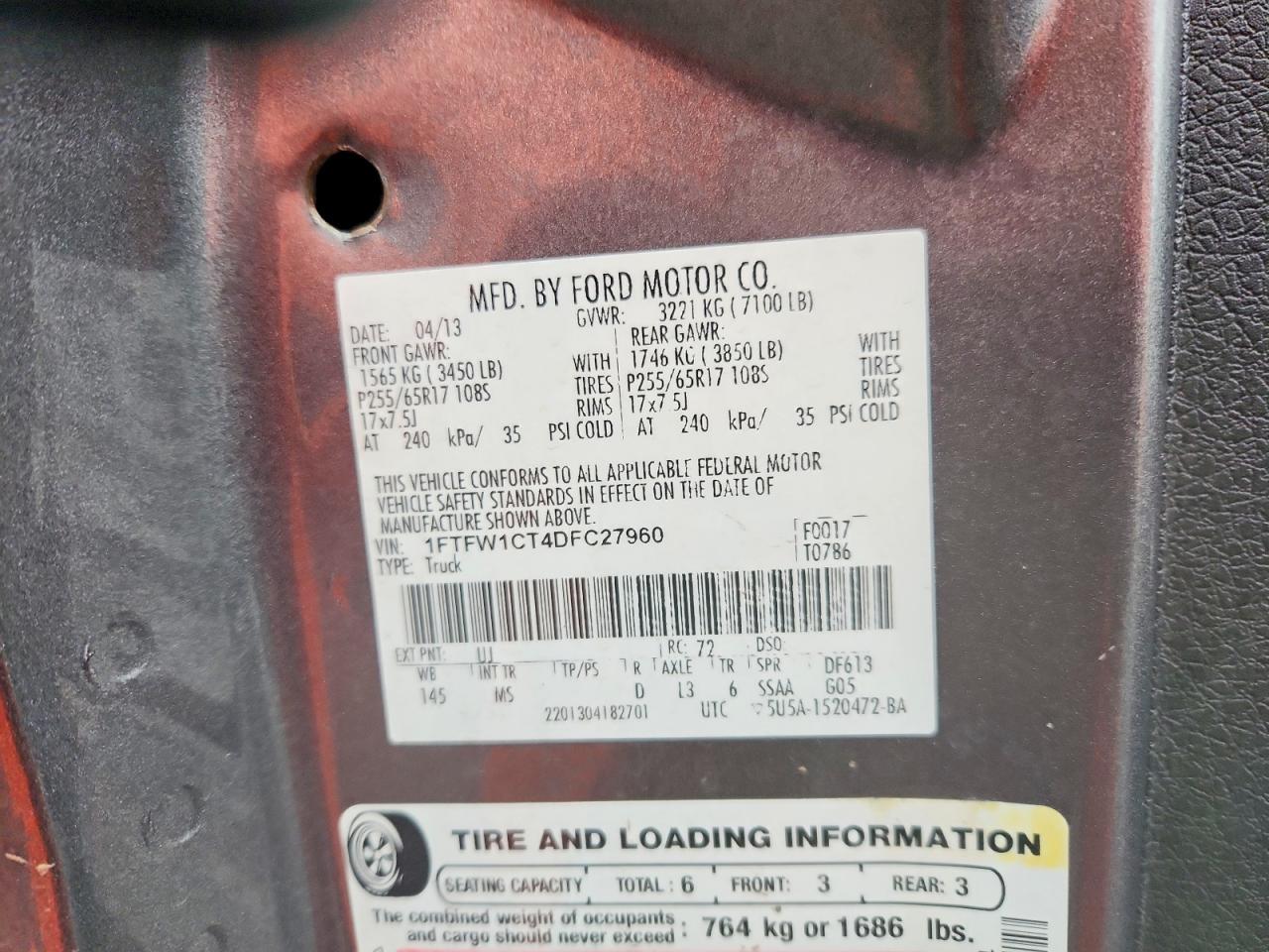 2013 FORD F150 SUPERCREW photo 12