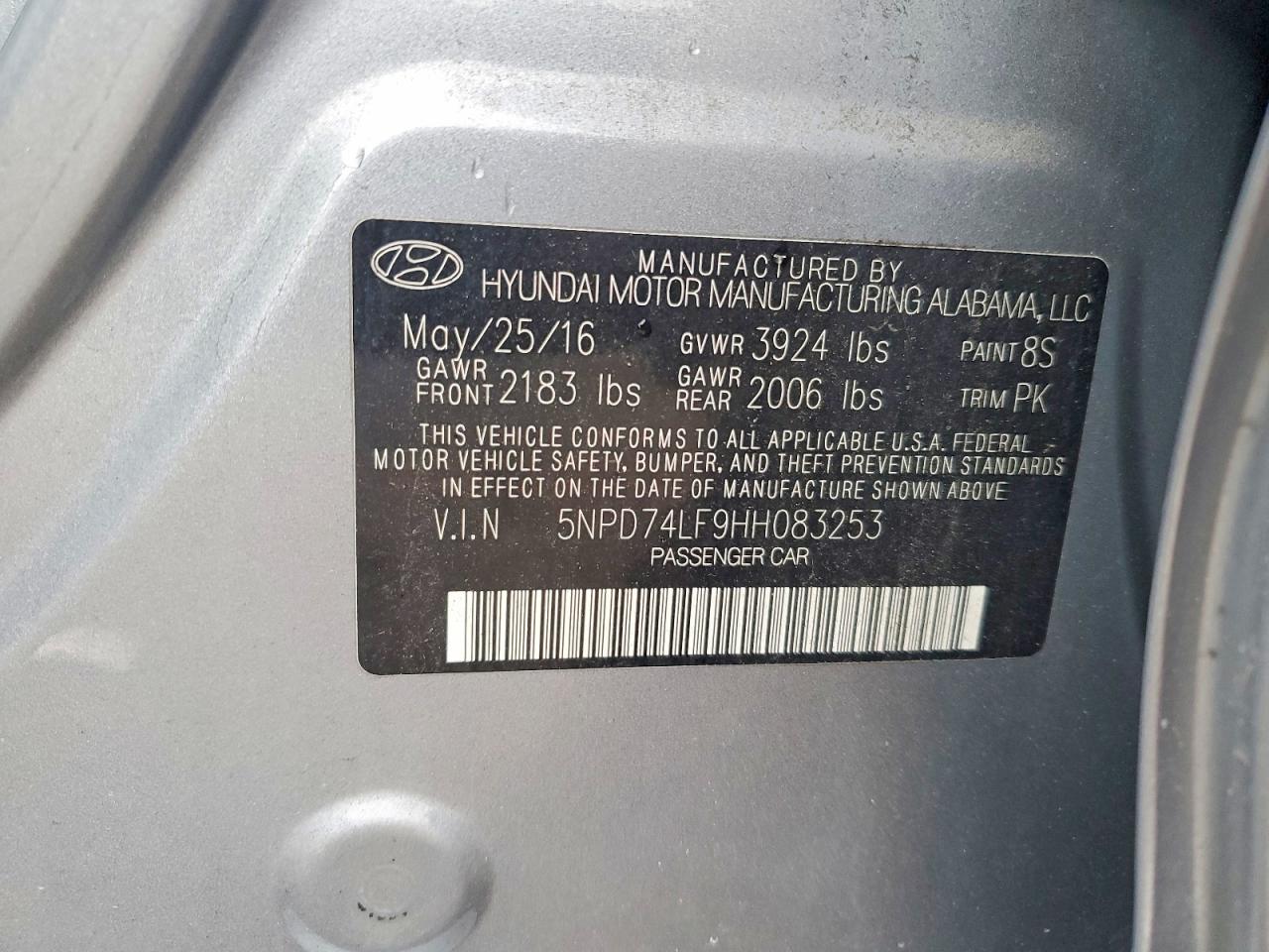 2017 HYUNDAI ELANTRA SE photo 12