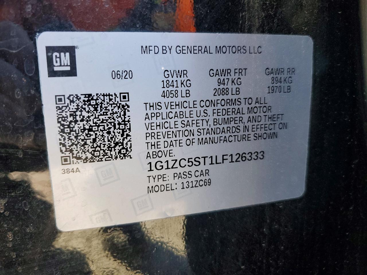 2020 CHEVROLET MALIBU LS photo 13