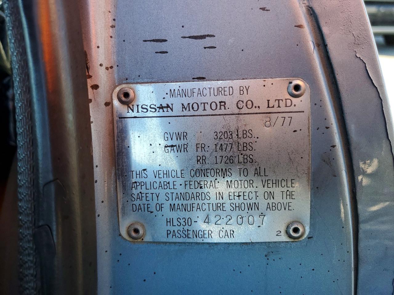 1978 DATSUN 280ZX photo 12