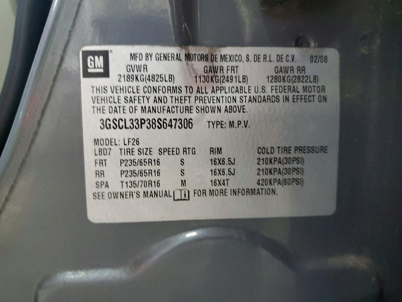 2008 SATURN VUE XE photo 12