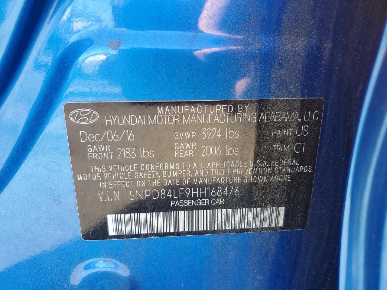 2017 HYUNDAI ELANTRA SE photo 12