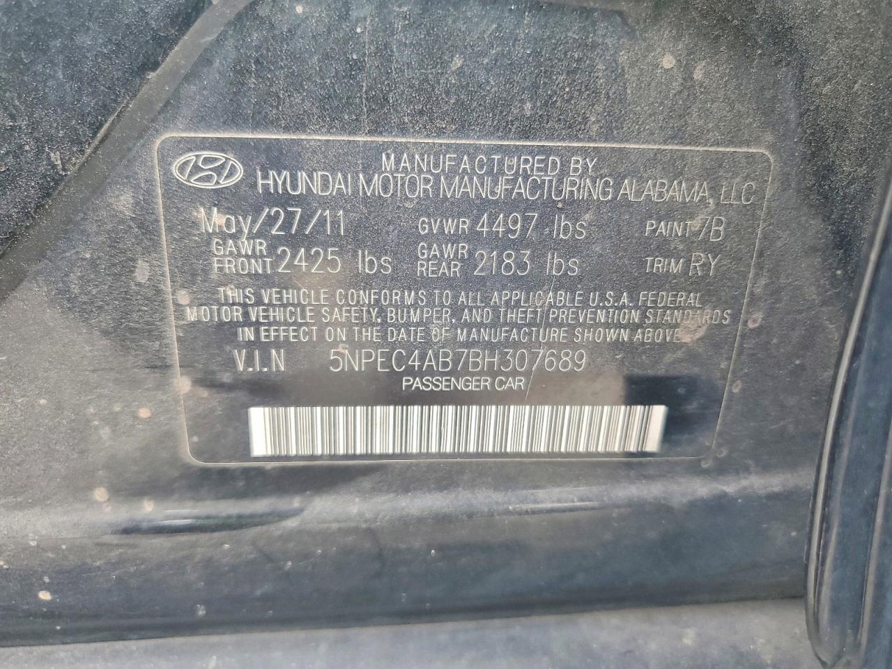 2011 HYUNDAI SONATA SE photo 12