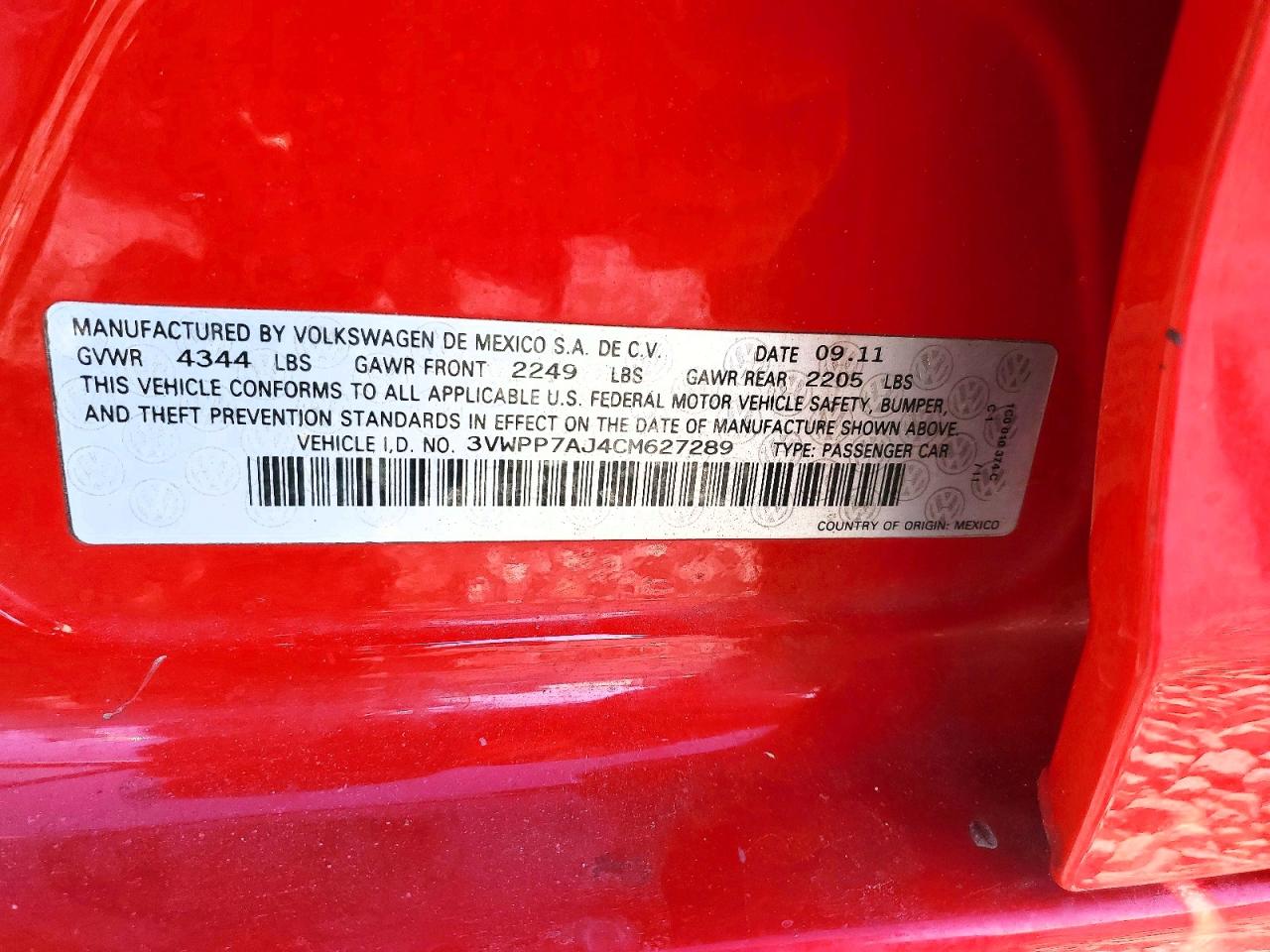 2012 VOLKSWAGEN JETTA S photo 12