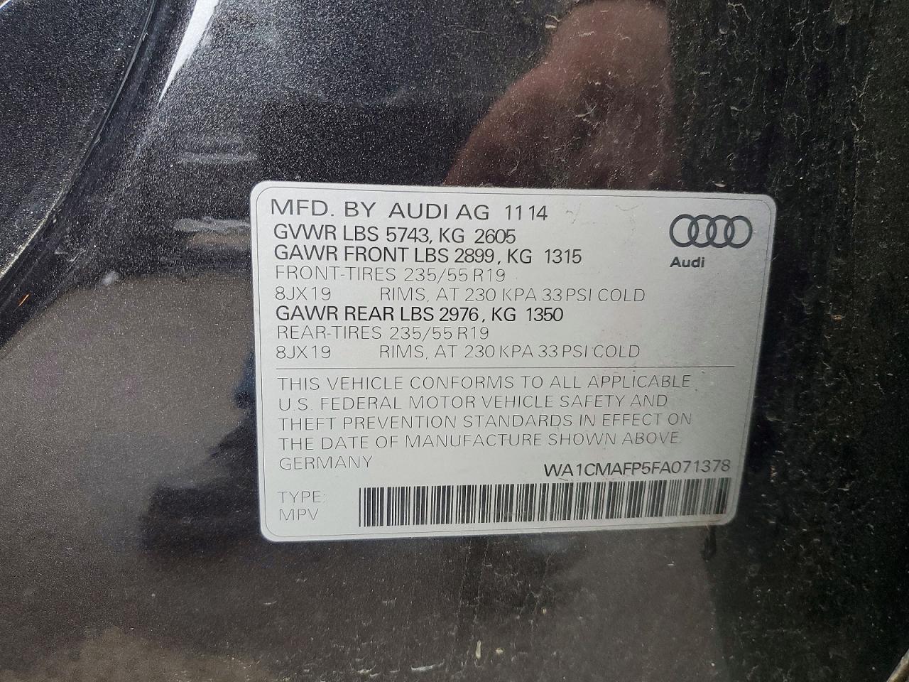 2015 AUDI Q5 TDI PREMIUM PLUS photo 12