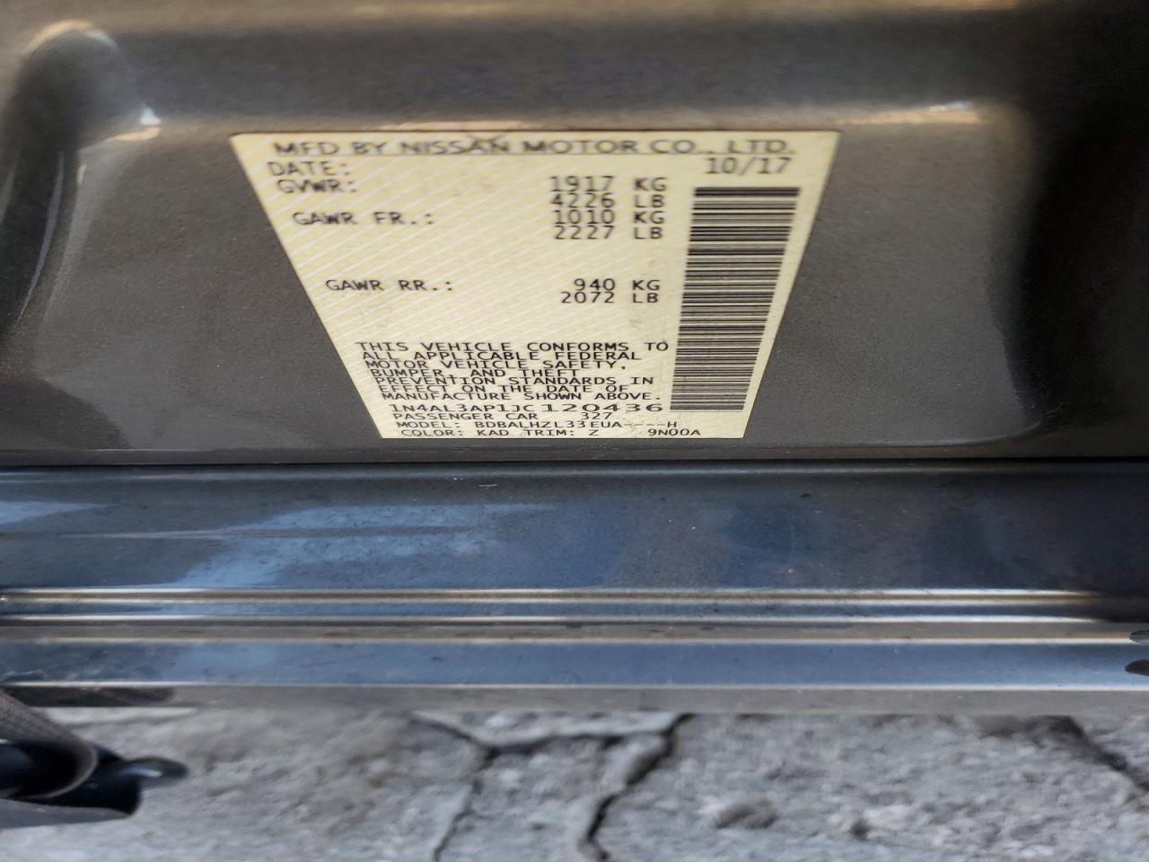 2018 NISSAN ALTIMA 2.5 photo 22