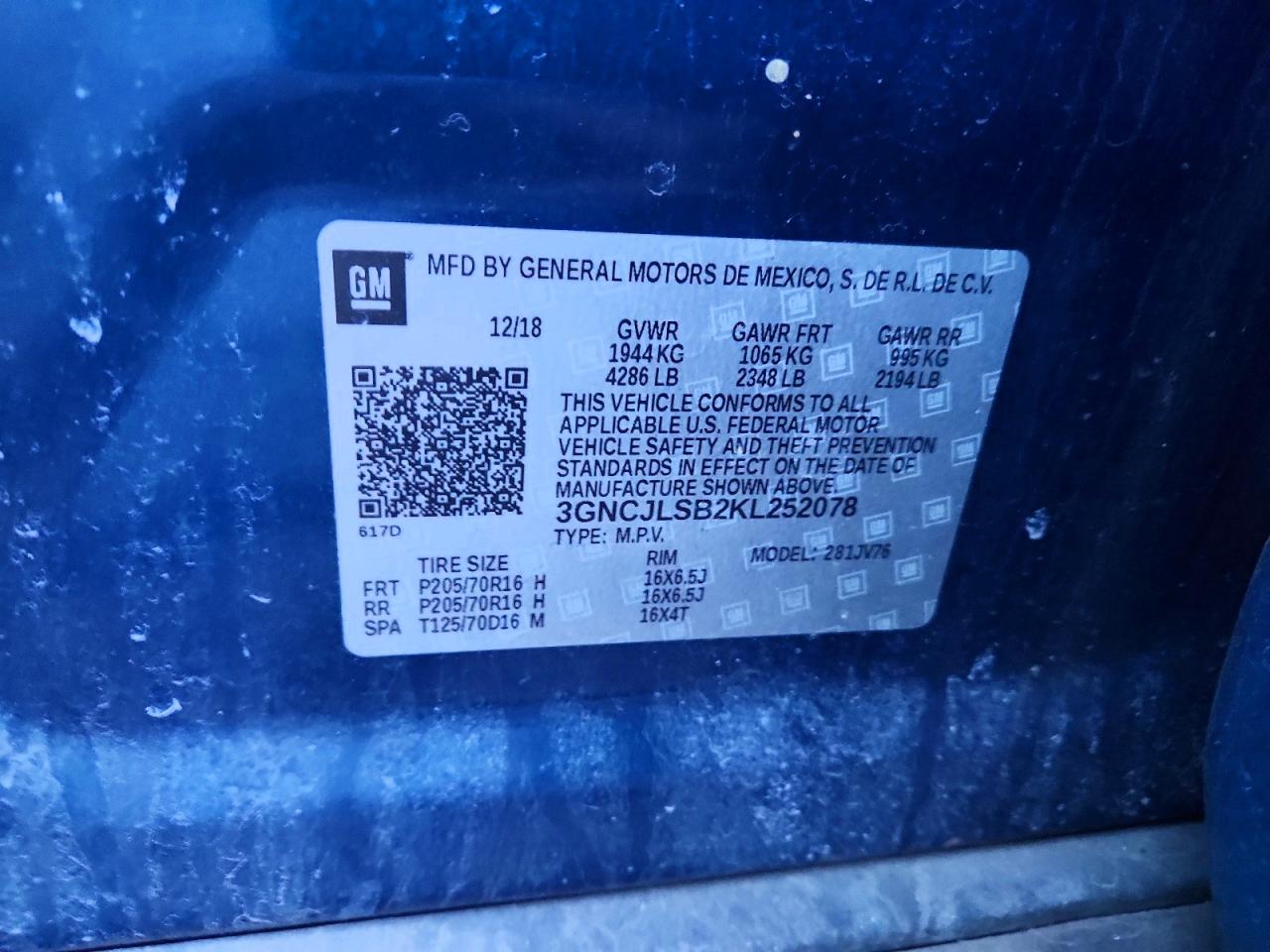 2019 CHEVROLET TRAX 1LT photo 34