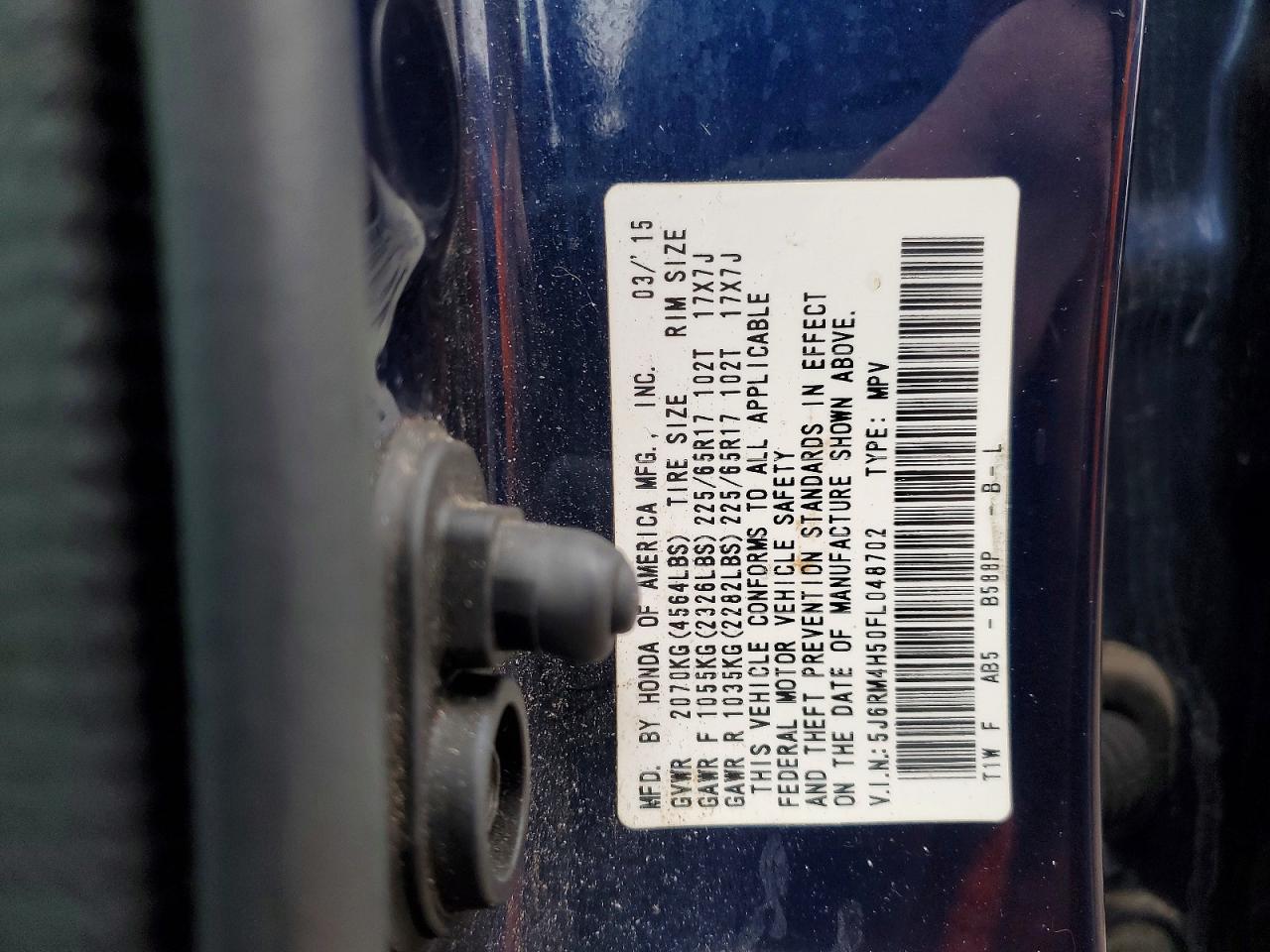 2015 HONDA CR-V EX photo 13