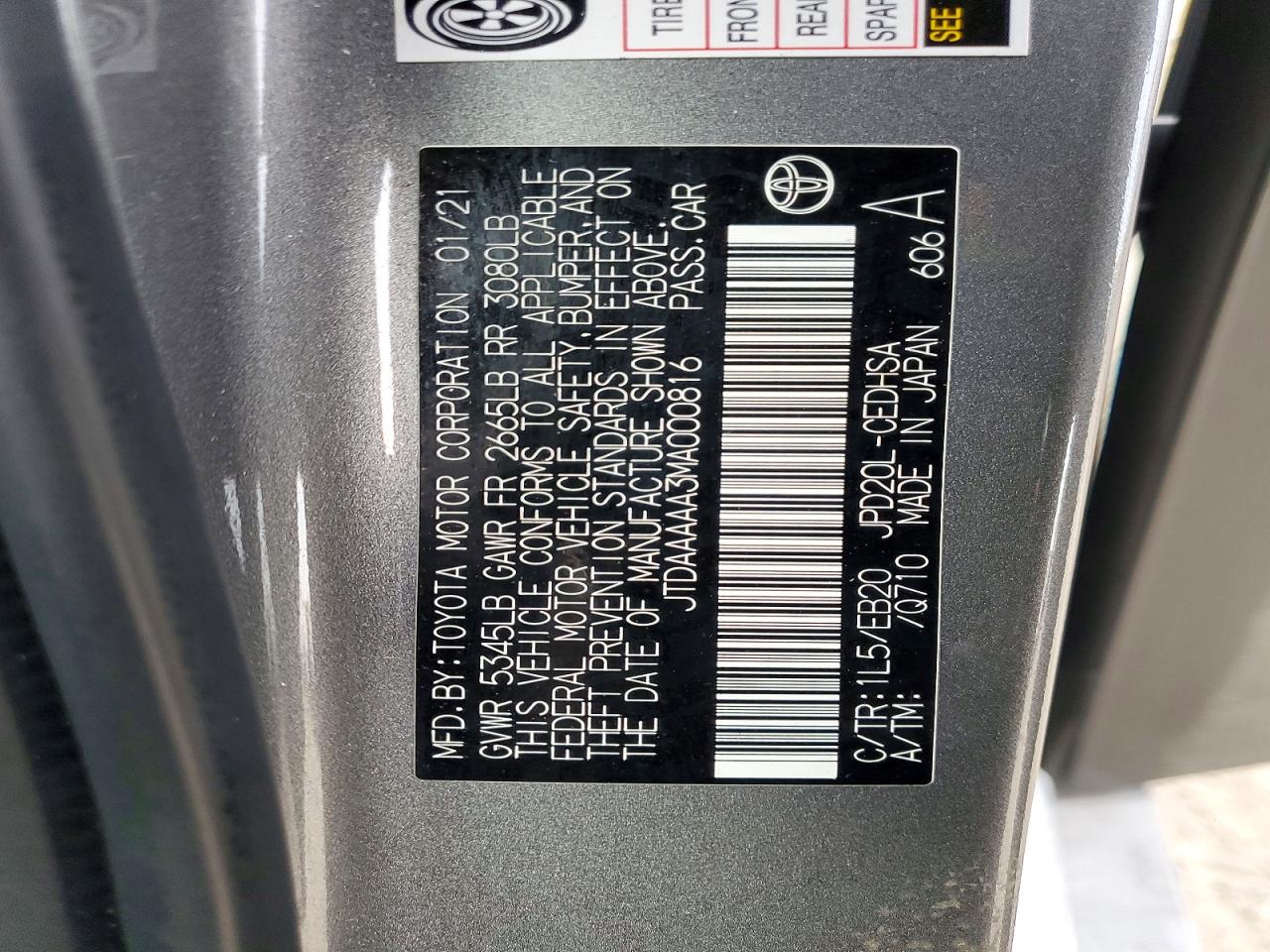 2021 TOYOTA MIRAI photo 12