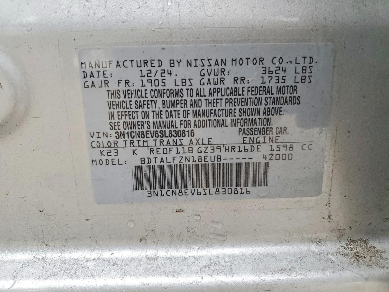 2025 NISSAN VERSA SV photo 12