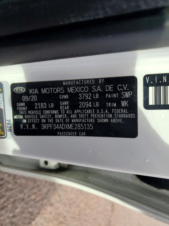 2021 KIA FORTE GT LINE photo 12