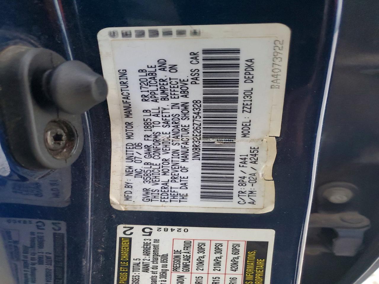 2006 TOYOTA COROLLA CE photo 13