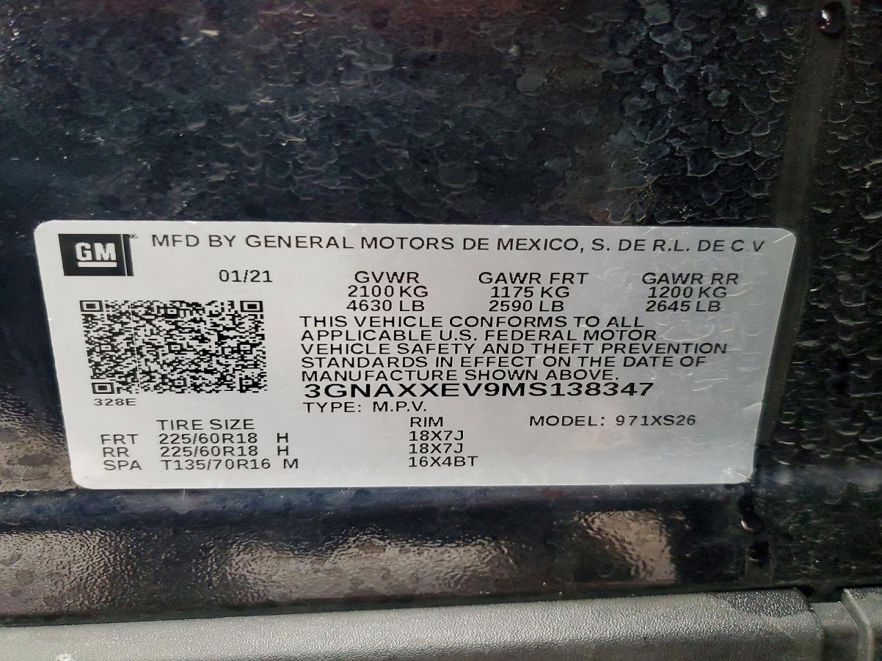 2021 CHEVROLET EQUINOX PREMIER photo 12