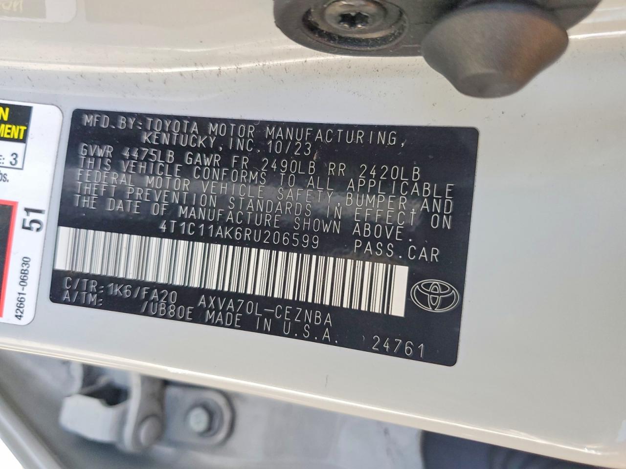 2024 TOYOTA CAMRY LE photo 13