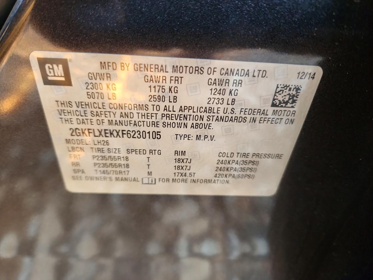 2015 GMC TERRAIN SLT photo 13