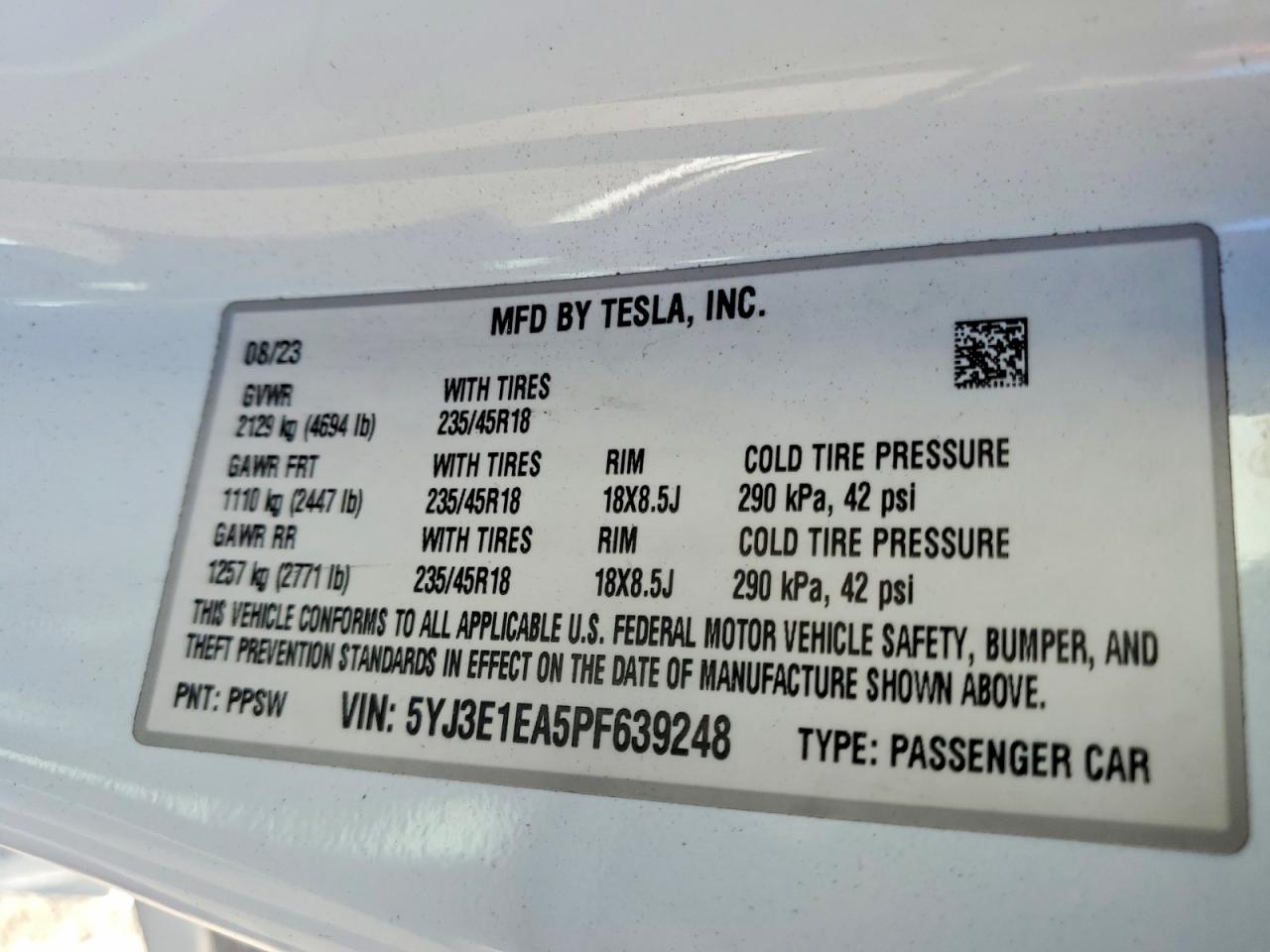 2023 TESLA MODEL 3 photo 12