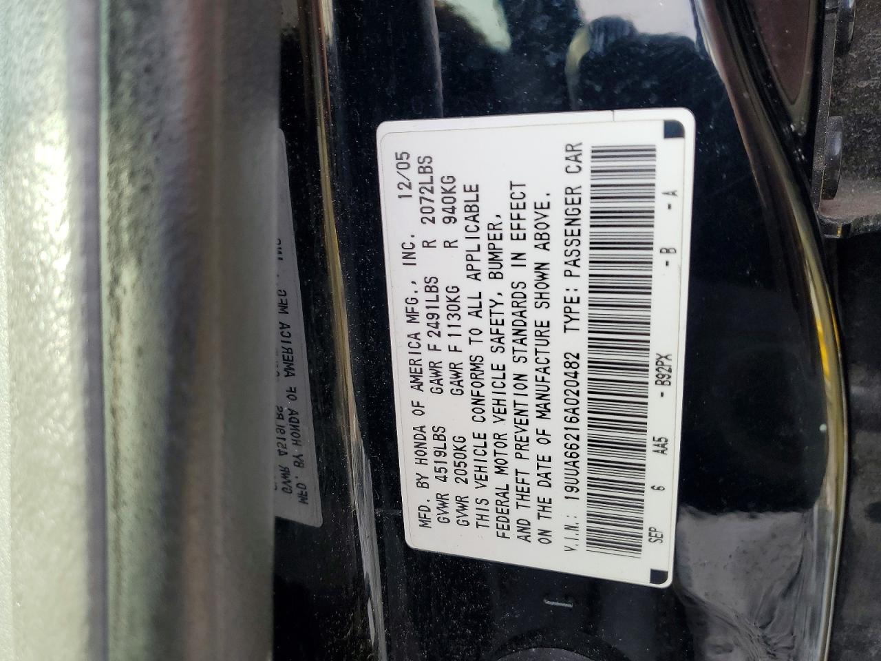 2006 ACURA 3.2TL photo 12