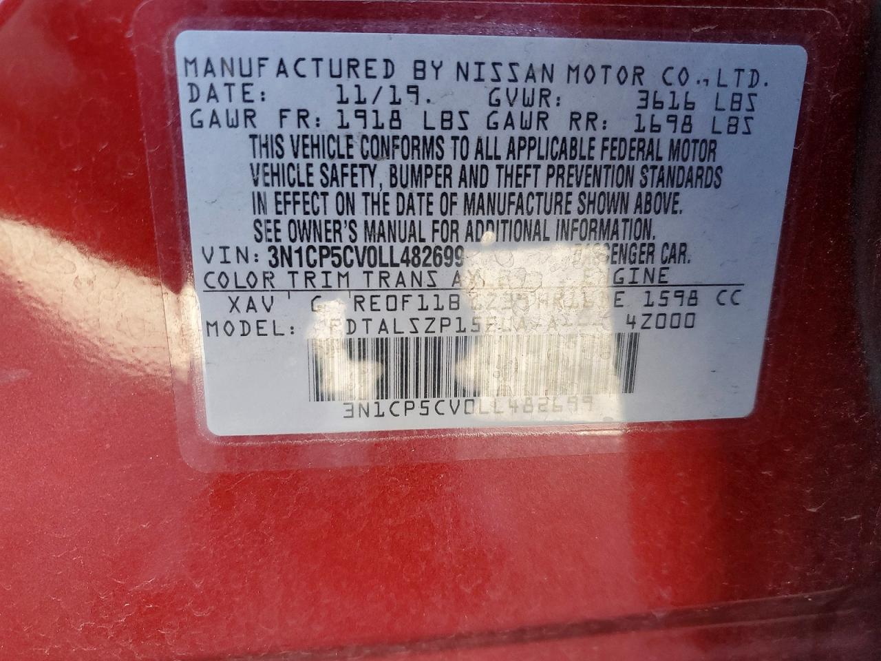 2020 NISSAN KICKS SV photo 13