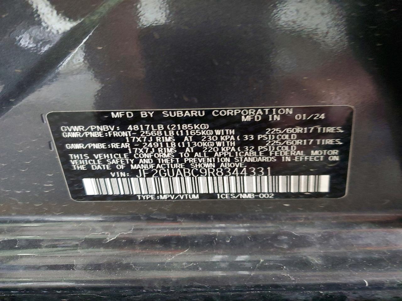 2024 SUBARU CROSSTREK photo 13