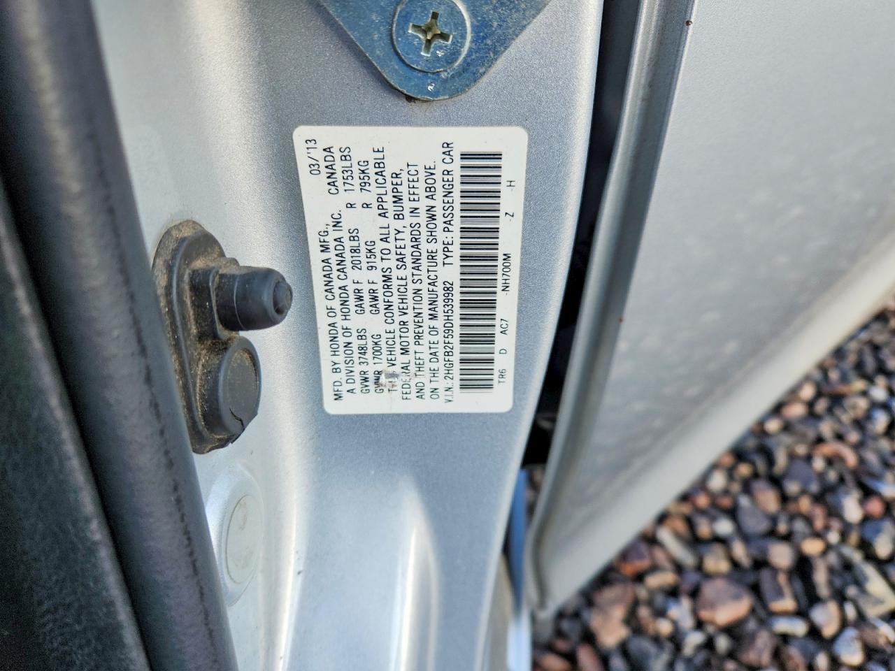 2013 HONDA CIVIC LX photo 12