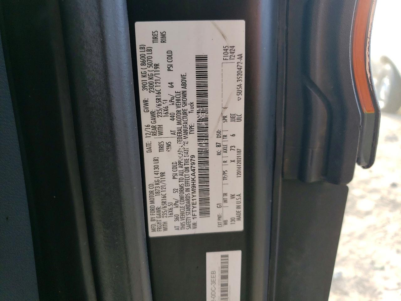 2017 FORD TRANSIT T-150 photo 13