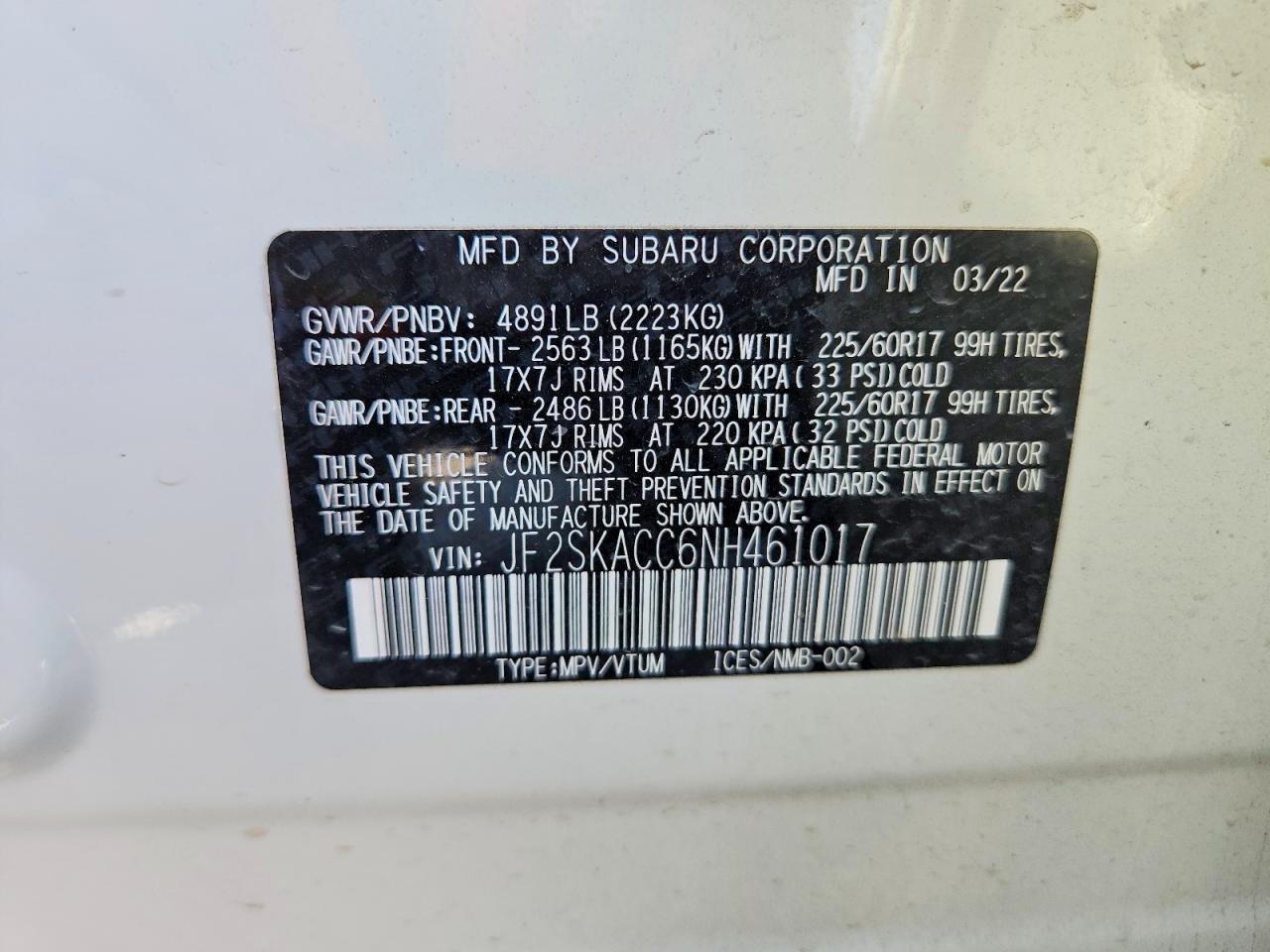 2022 SUBARU FORESTER photo 13