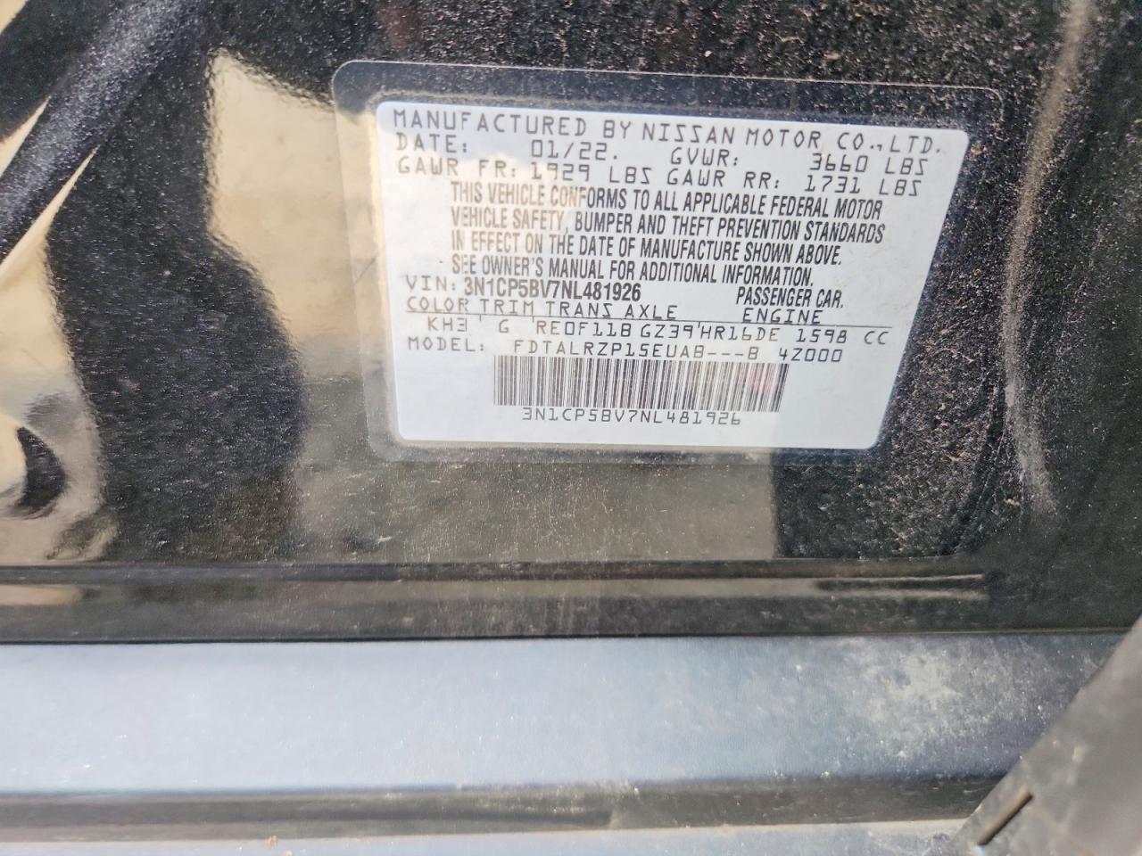 2022 NISSAN KICKS S photo 12