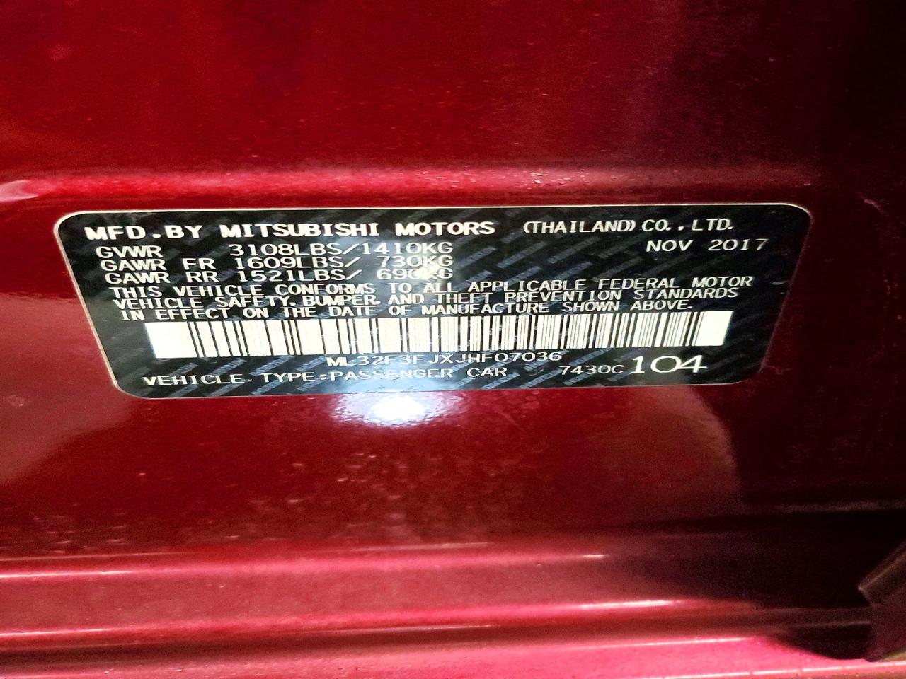 2018 MITSUBISHI MIRAGE G4 ES photo 12