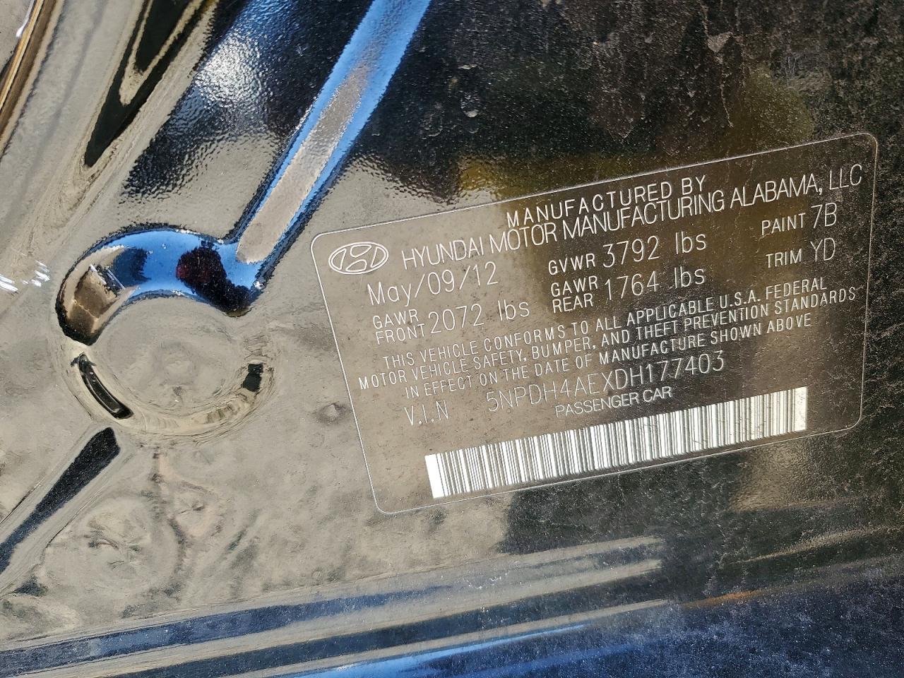 2013 HYUNDAI ELANTRA GLS photo 23