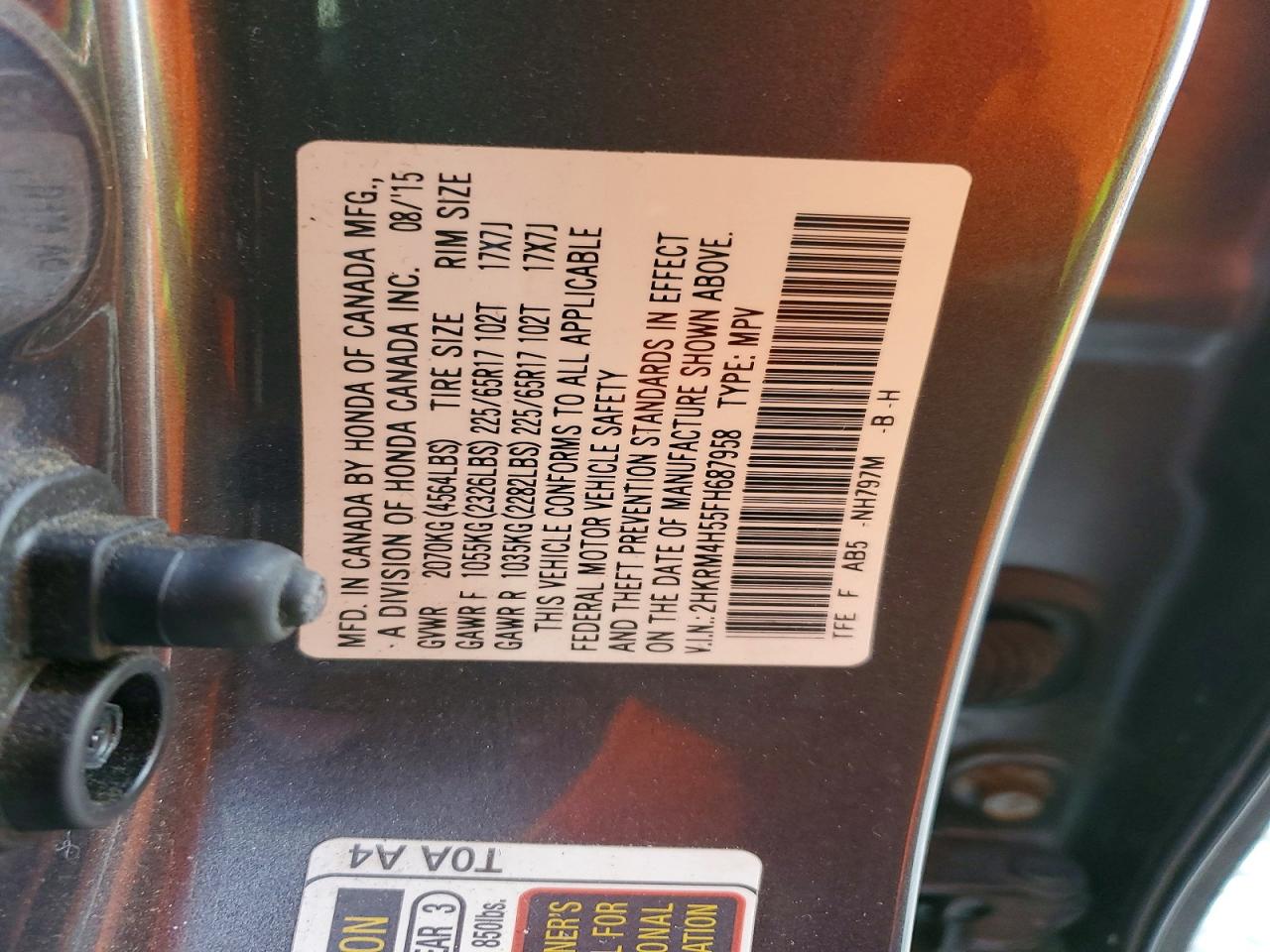 2015 HONDA CR-V EX photo 13