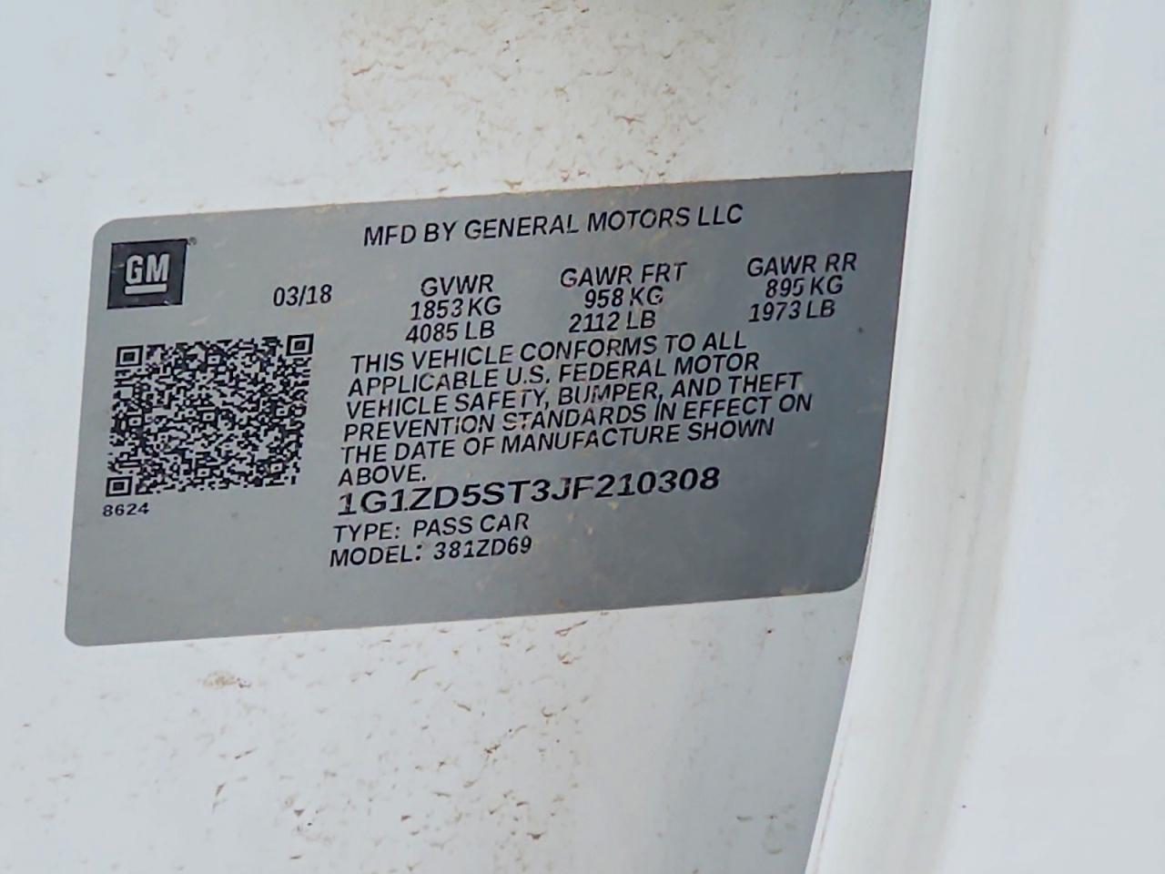 2018 CHEVROLET MALIBU LT photo 13