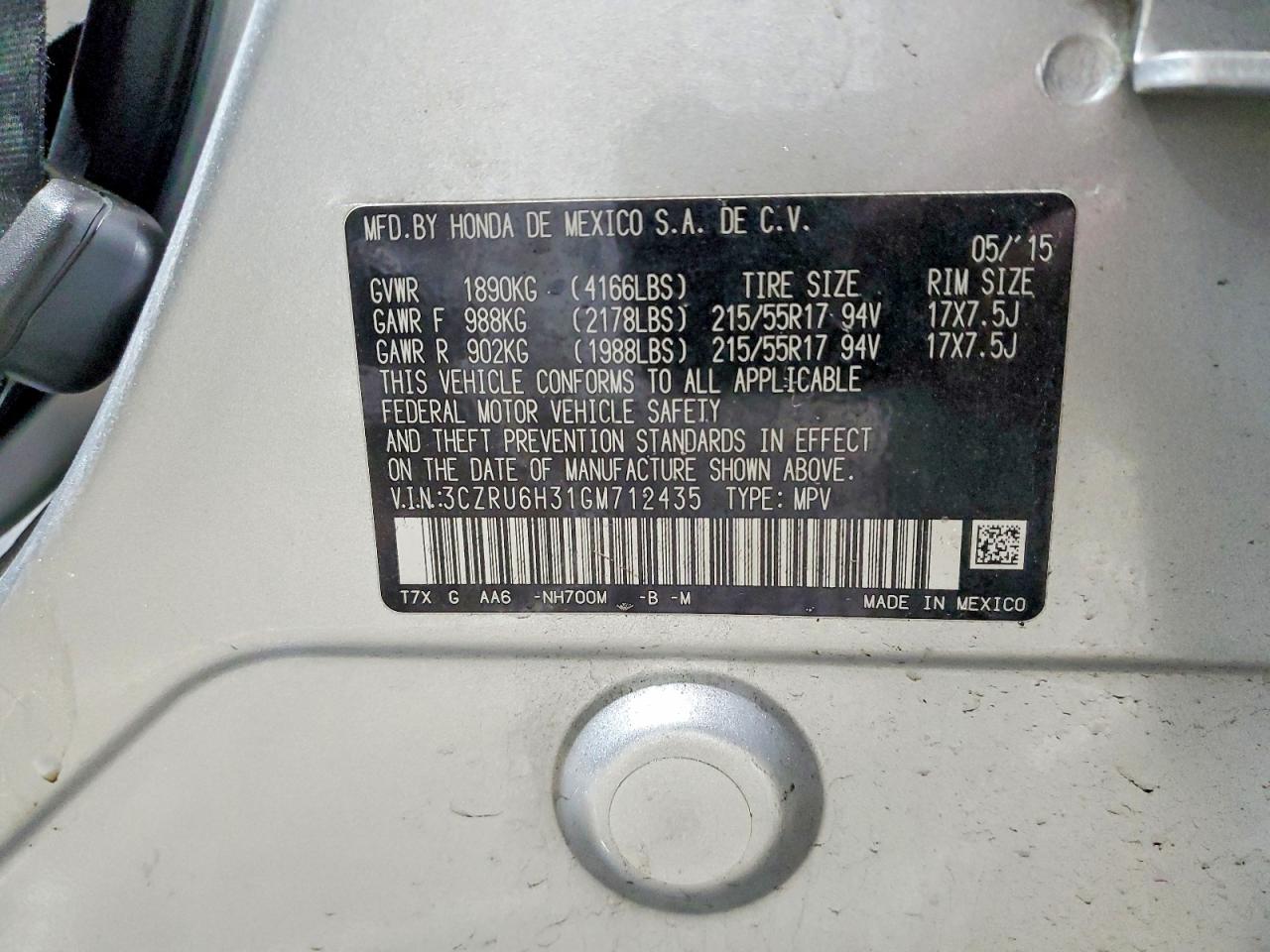 2016 HONDA HR-V LX photo 13