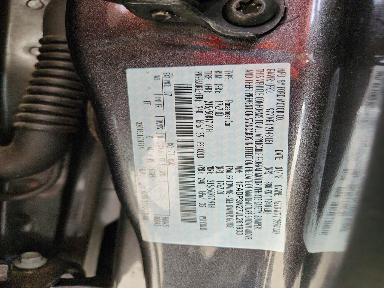 2018 FORD FOCUS TITANIUM photo 12