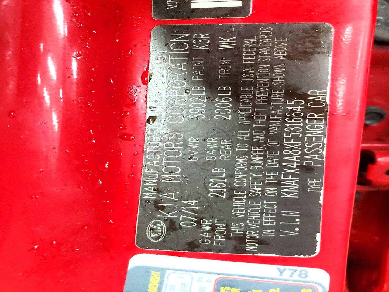 2015 KIA FORTE EX photo 12