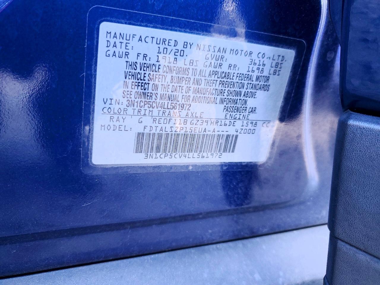 2020 NISSAN KICKS SV photo 14