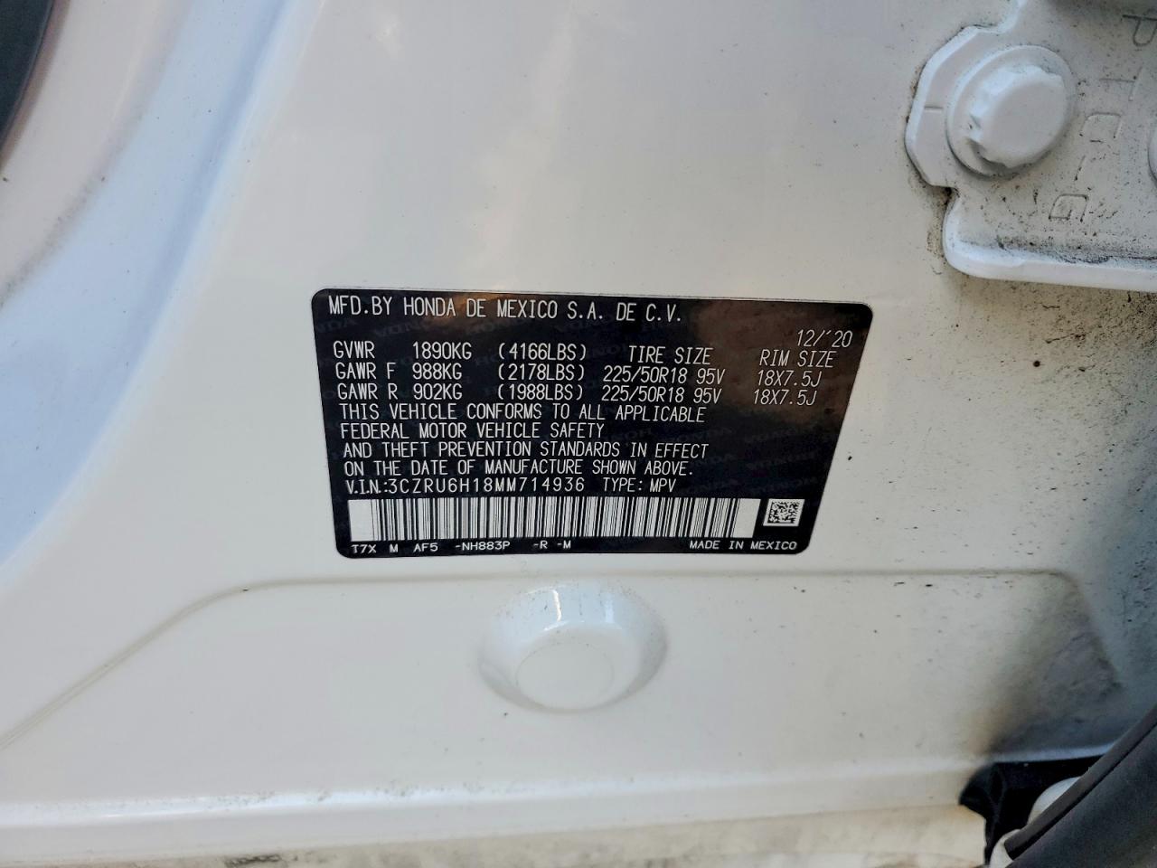 2021 HONDA HR-V SPORT photo 13
