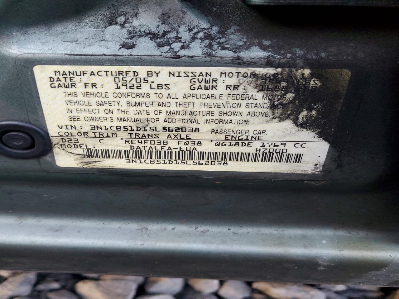 2005 NISSAN SENTRA 1.8 photo 23