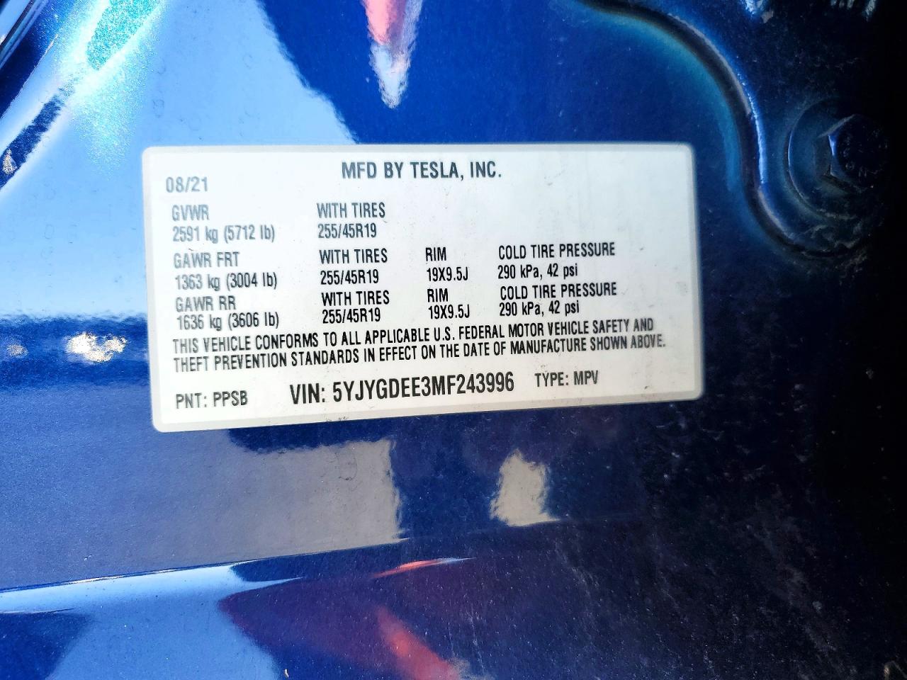 2021 TESLA MODEL Y photo 23