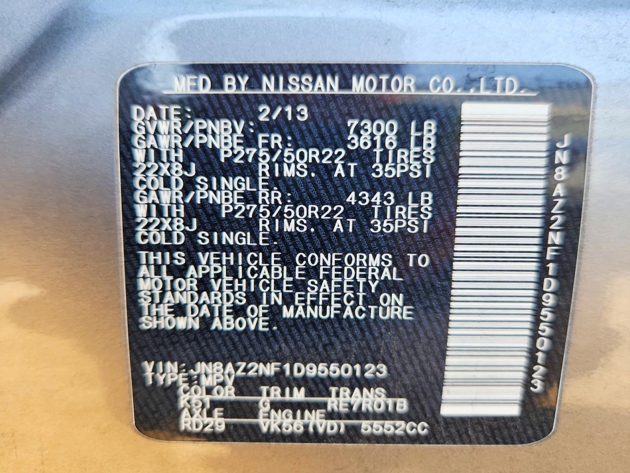 2013 INFINITI QX56 photo 14