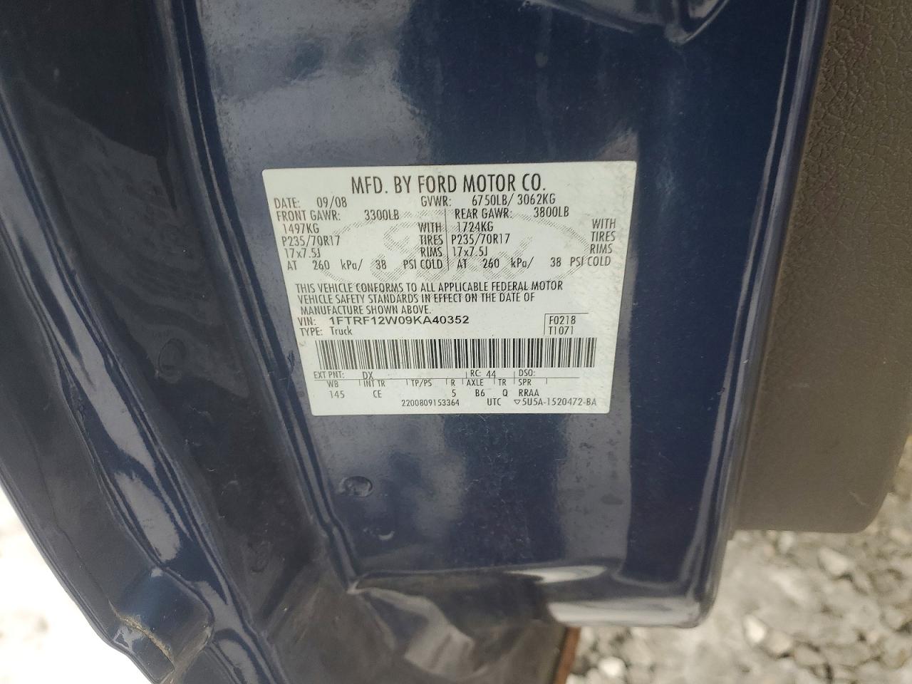 2009 FORD F150 photo 12
