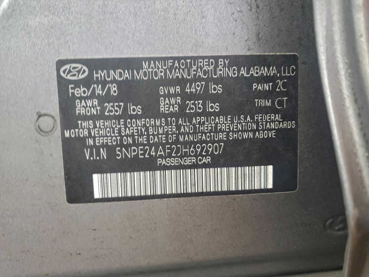 2018 HYUNDAI SONATA SE photo 12