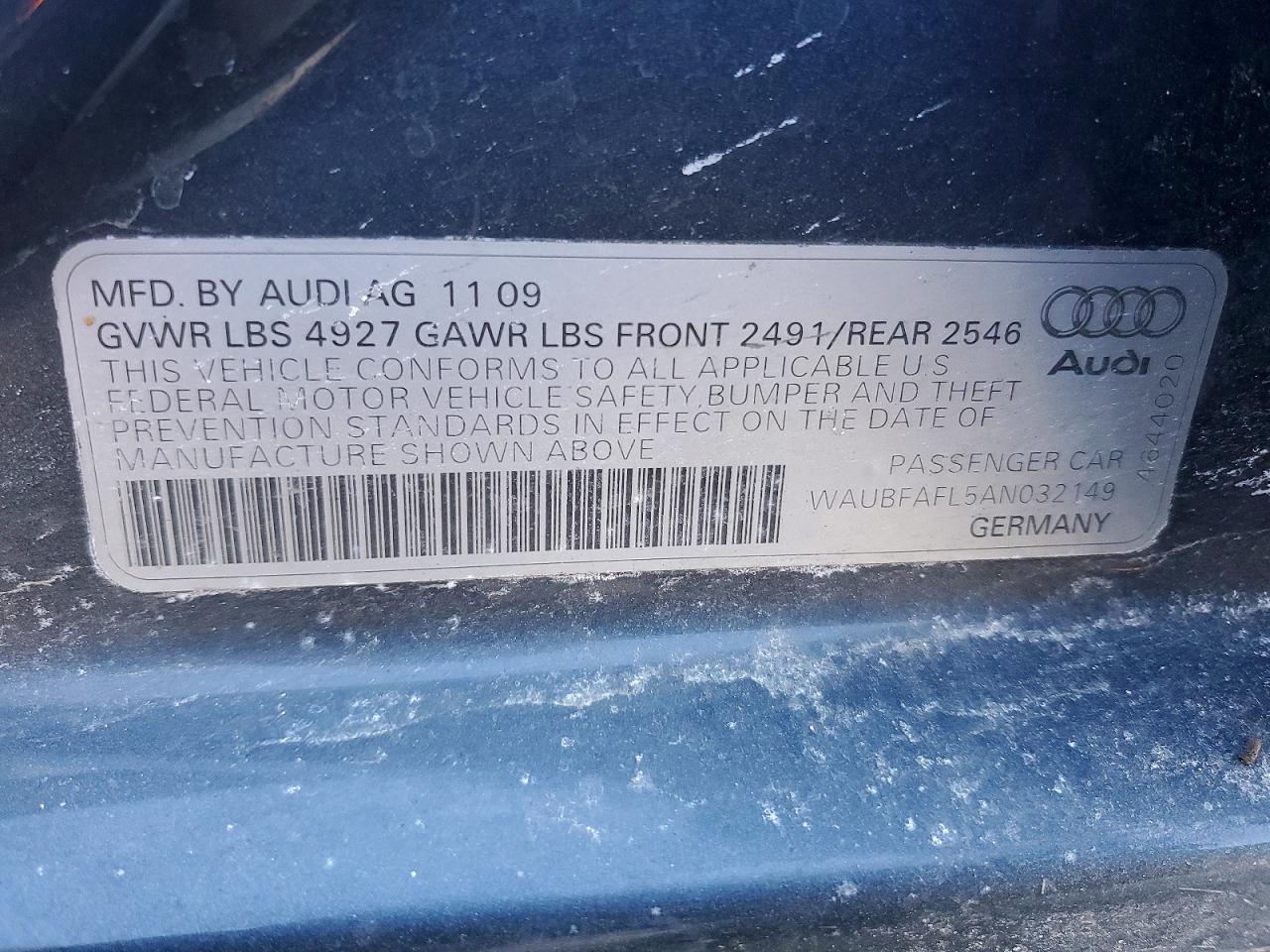 2010 AUDI A4 PREMIUM photo 12