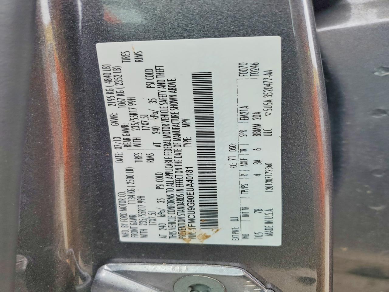 2014 FORD ESCAPE SE photo 12