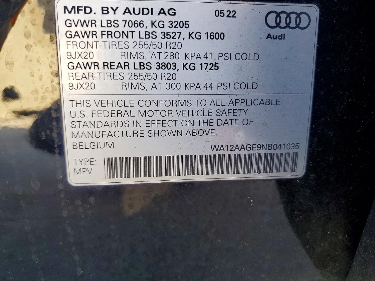 2022 AUDI E-TRON SPORTBACK PREMIUM PLUS photo 14