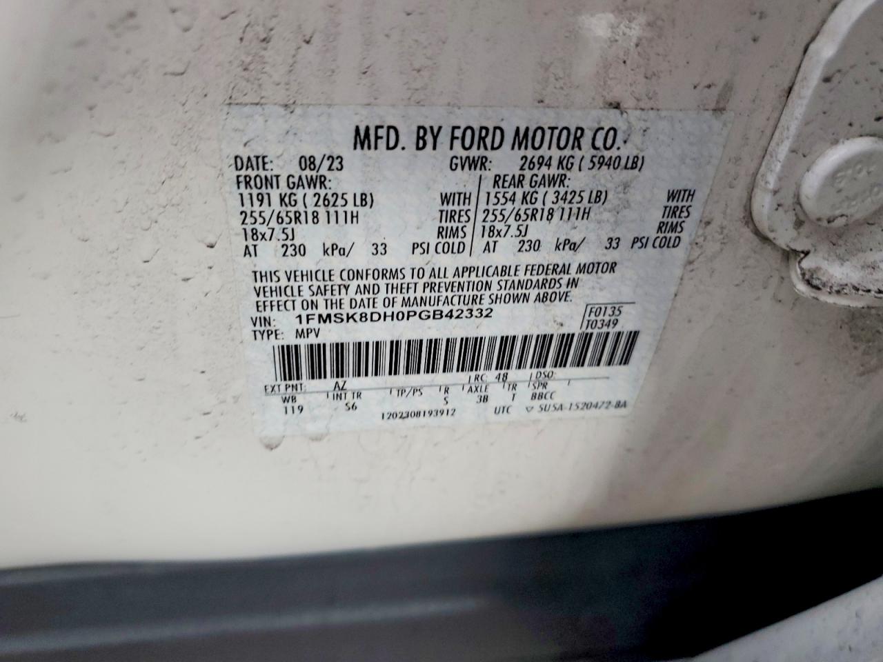 2023 FORD EXPLORER XLT photo 12
