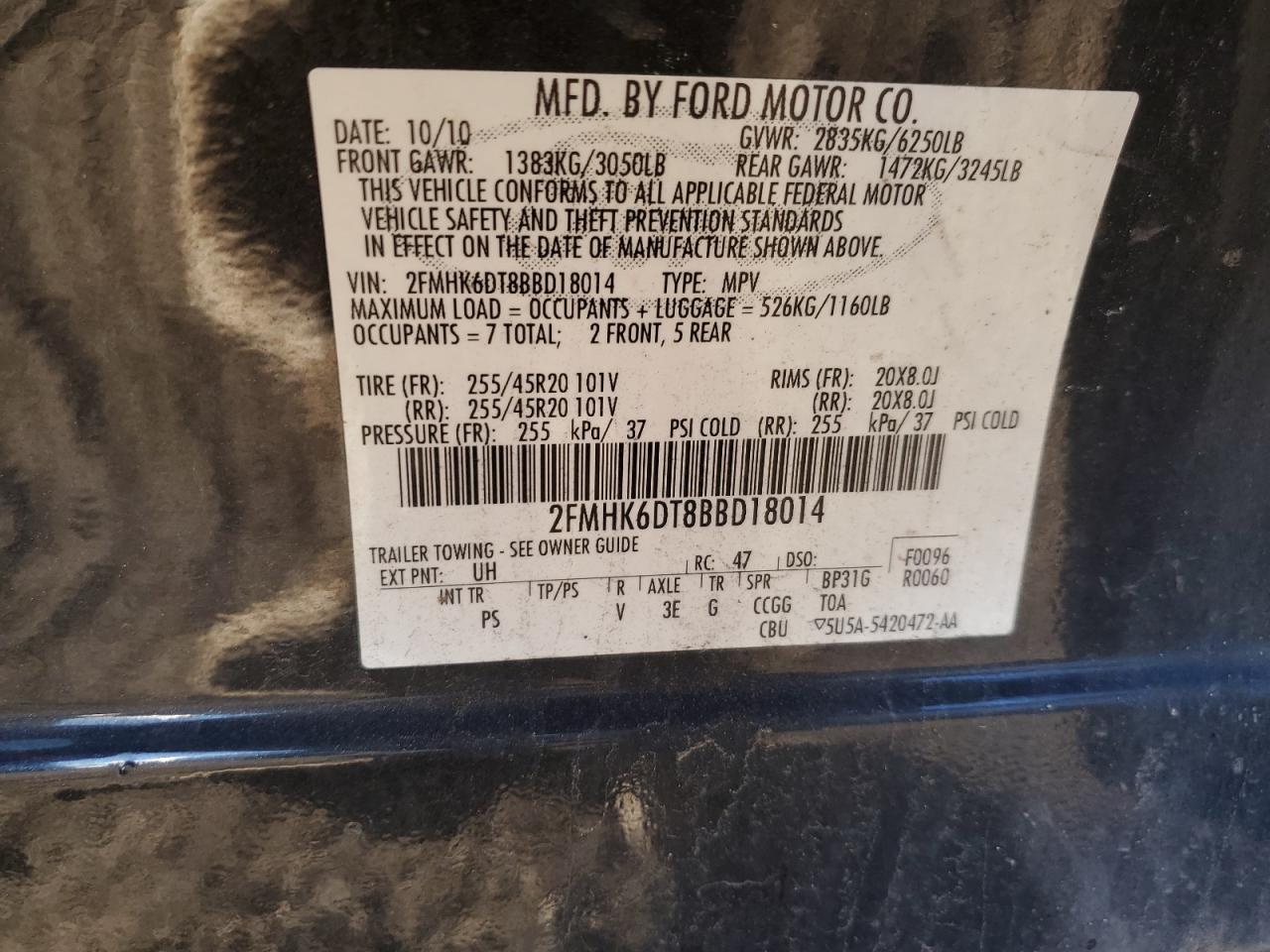 2011 FORD FLEX LIMITED photo 13