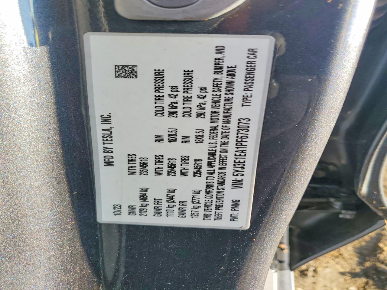 2023 TESLA MODEL 3 photo 23