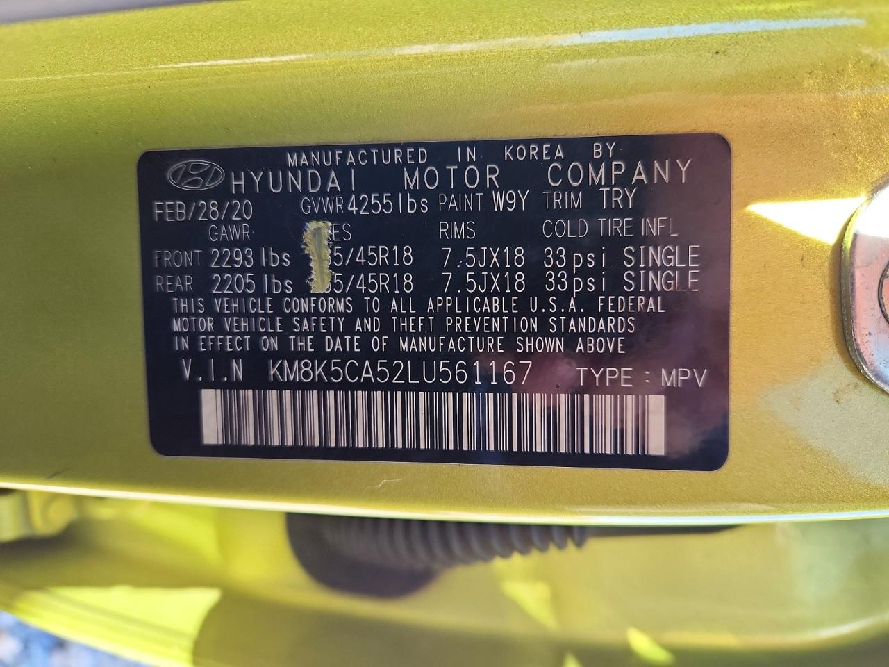 2020 HYUNDAI KONA ULTIMATE photo 13